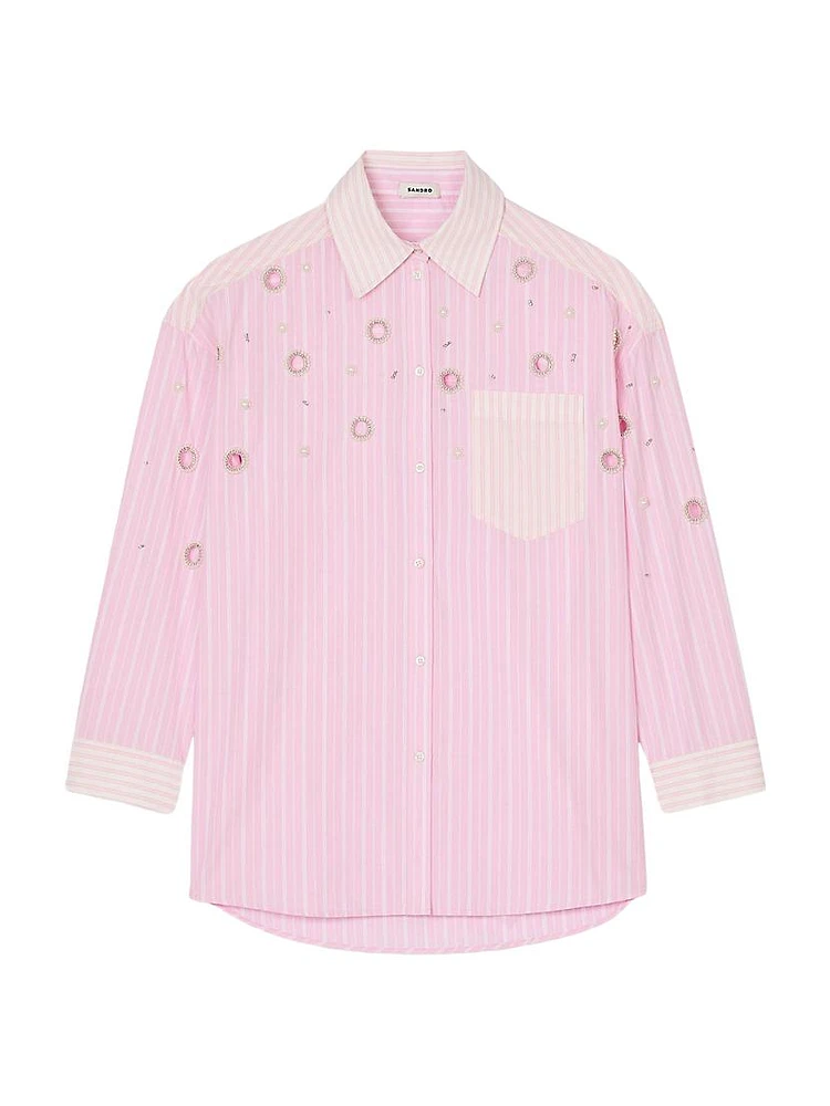 Striped Rhinestone Shirt