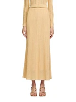 Pointelle Knit Maxi Skirt