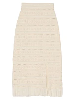 Long Skirt with Crochet Detailing