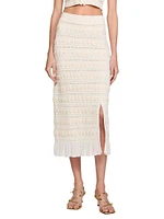 Long Skirt with Crochet Detailing