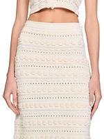 Long Skirt with Crochet Detailing