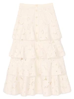 Frilled Midi Skirt