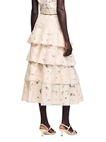 Frilled Midi Skirt