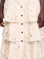 Frilled Midi Skirt