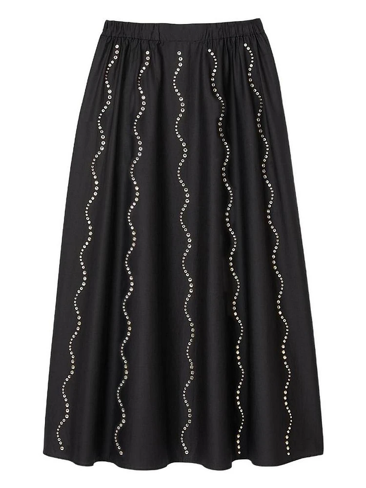 Long Rhinestone Skirt
