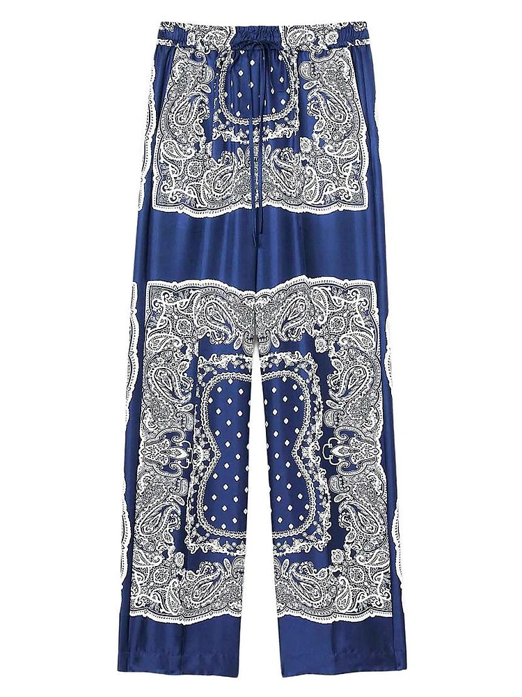 Bandana-Print Floaty Trousers