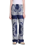 Bandana-Print Floaty Trousers