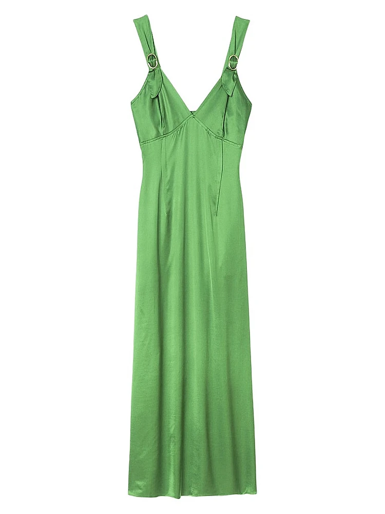 Fluid Satin-Effect Dress