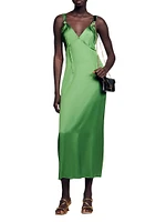 Fluid Satin-Effect Dress