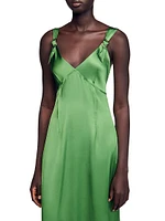 Fluid Satin-Effect Dress