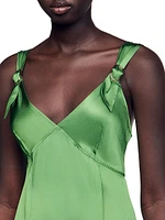 Fluid Satin-Effect Dress