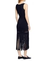 Fringed Knit Dress