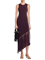 Fringed and Beaded Maxi Dress