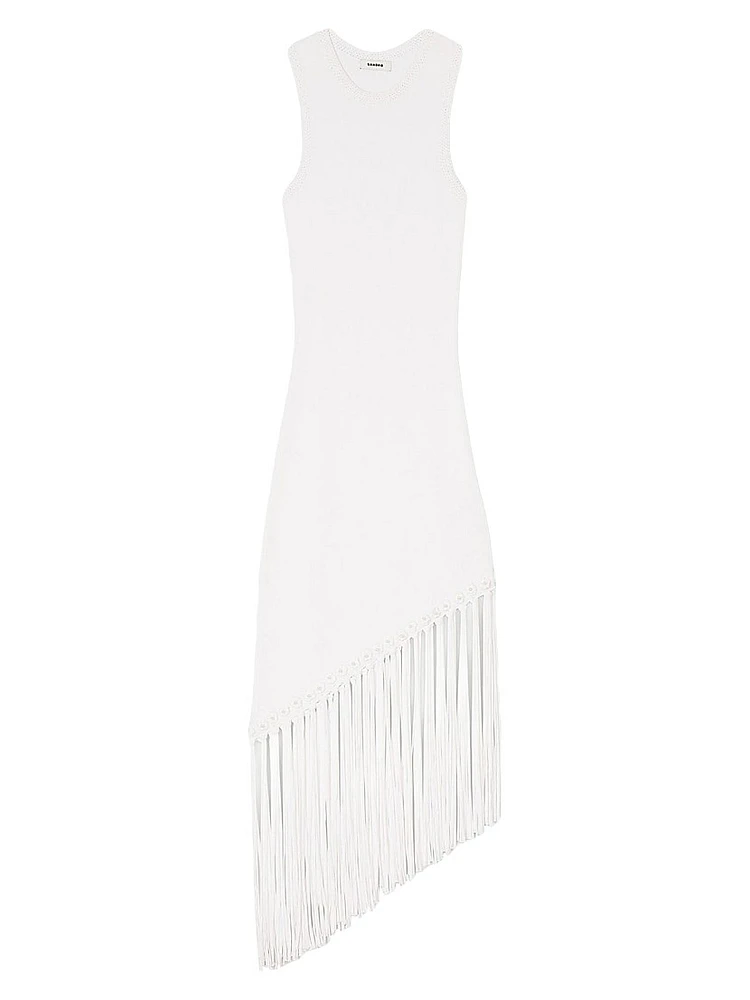 Fringed Crochet Maxi Dress