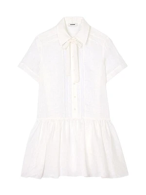 Short Dress with Lace Details