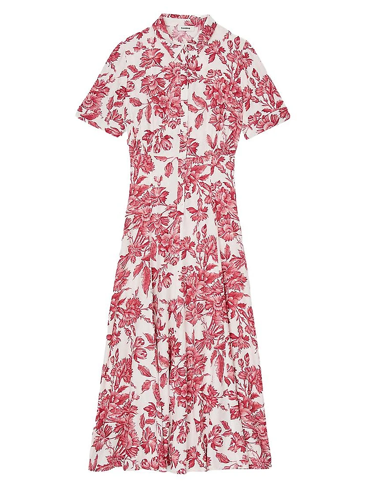 Floral Patterned Midi Dress