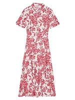 Floral Patterned Midi Dress