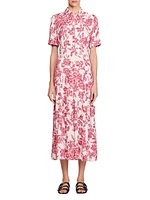 Floral Patterned Midi Dress