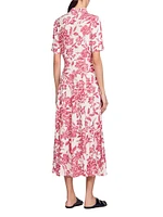 Floral Patterned Midi Dress