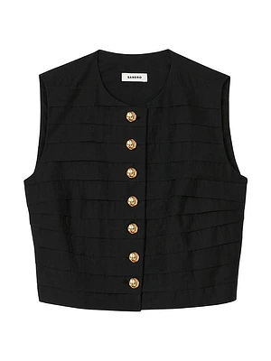 Pleated Crop Top