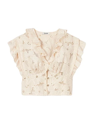 Embroidered Crop Top