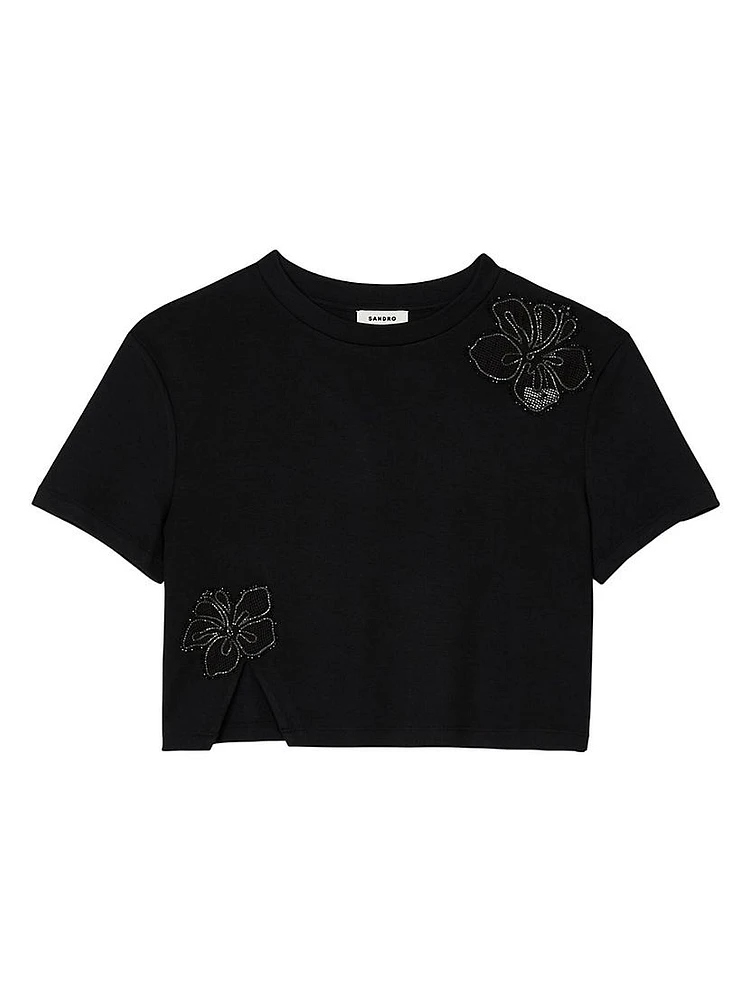 Floral Embroidery T-Shirt