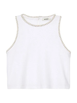 Beaded Crop Top