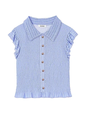 Striped Smocked T-Shirt
