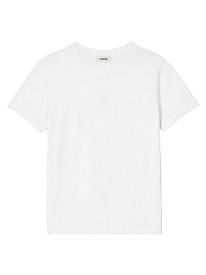Cotton T-Shirt with Embroidery