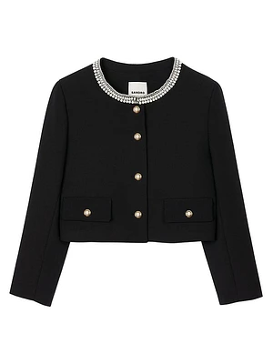 Jacket with Beaded Collar