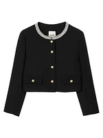 Jacket with Beaded Collar