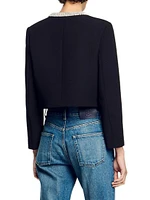 Jacket with Beaded Collar