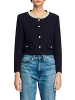 Jacket with Beaded Collar
