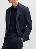 Slim-Fit Shirt Structured Performance-Stretch Jersey