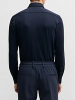 Slim-Fit Shirt Structured Performance-Stretch Jersey