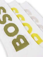 Three-Pack of Short Socks with Large Logos
