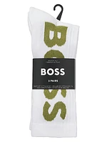 Three-Pack of Short Socks with Large Logos