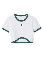 Two-Tone Cropped T-Shirt