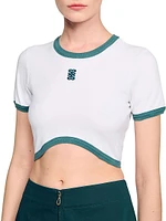 Two-Tone Cropped T-Shirt