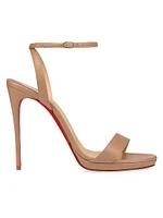 Loubi Queen 120MM Leather Sandals