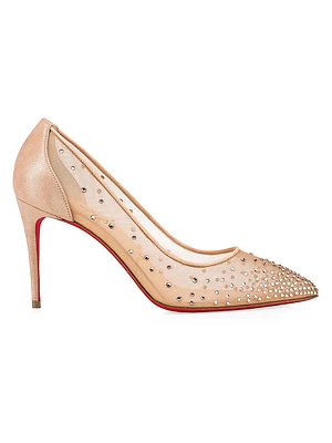 Follies Strass 85MM Mesh Pumps