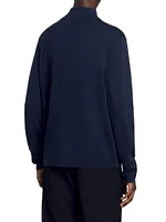 Wool Sweater with Zipped Collar