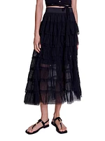 Tulle Midi Skirt