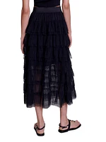 Tulle Midi Skirt