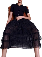 Tulle Midi Skirt