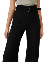 Wide Belted Trousers