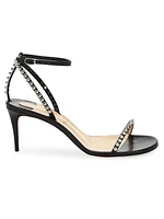 So Me 70MM Leather Sandal Heels