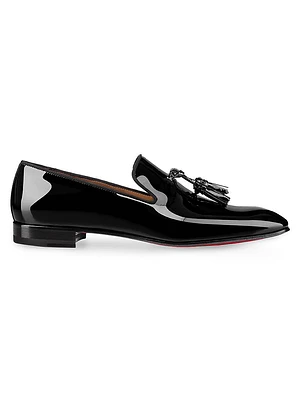 Dandelion Tassel Patent Leather Slip-On Loafers