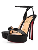 Loubi Queen Alta 150MM Leather Platform Sandals