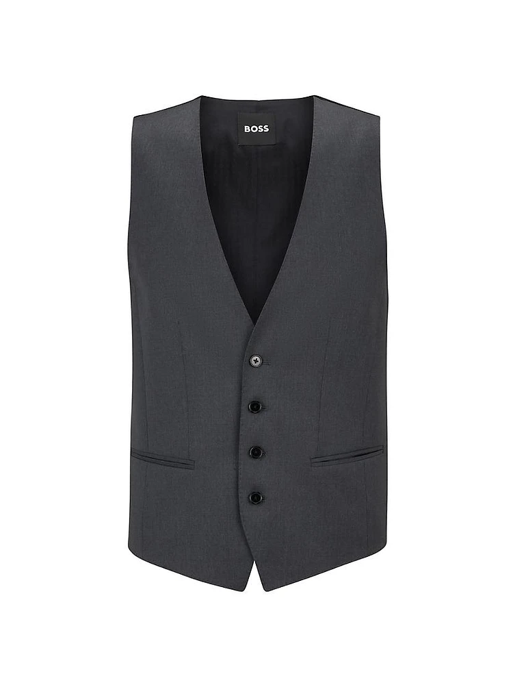 Single-Breasted Waistcoat Virgin-Wool Serge